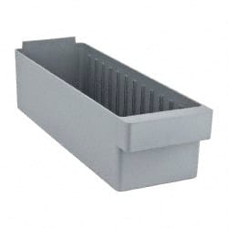 Quantum Storage - 17-5/8" Deep, Gray High-Impact Polystyrene Drawer Bin - 4-5/8" High x 5-9/16" Wide x 17-5/8" Long - Exact Tooling