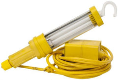 Woodhead Electrical - 120 VAC, 13 Watt, Electric, Fluorescent Portable Handheld Work Light - 25' Cord, 1 Head, 900 Lumens, Nitrile, 342.9mm Long x 38.1mm Wide x 66.04mm High - Exact Tooling