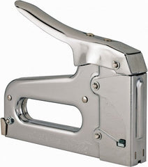 Arrow - Manual Staple Gun - 1/4, 3/8, 1/2, 9/16" Staples, 85 Lb Capacity - Exact Tooling