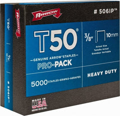 Arrow - 3/8" Wide Heavy Duty Staples - 3/8" Leg Length - Exact Tooling