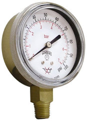 Winters - 1/4 Inch NPT, 300 Max psi, Brass Case Cylinder Pressure Gauge - 2-1/2 Inch Dial Diameter, 0 to 400 psi Display Range - Exact Tooling
