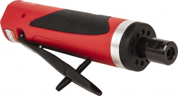 Sioux Tools - 1/4" Collet, Straight Handle, Straight Air Die Grinder - 18,000 RPM, Front Exhaust, 29.67 CFM, 1 hp, 6.21 bar, 1/4 NPT - Exact Tooling