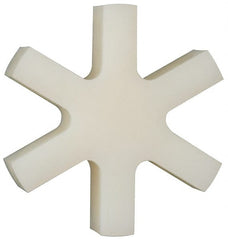 Boston Gear - 1-1/8" Max Bore Diam, FC20 Coupling Size, Flexible 3-Jaw Insert Coupling - 2" OD, Polyurethane, Order 2 Hubs & 1 Insert for Complete Coupling - Exact Tooling