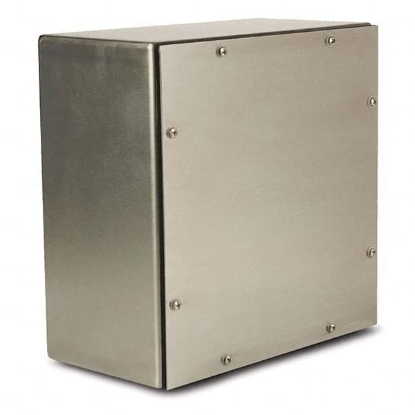 Wiegmann - NEMA 4X Stainless Steel Junction Box Enclosure with Screw Cover - Exact Tooling