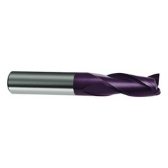 3/4 Dia. x 4 Overall Length 3-Flute Square End Solid Carbide SE End Mill-Round Shank-Center Cut-Firex - Exact Tooling