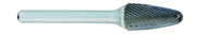 SF-6 -- 16mm x 25mm LOC x 6mm Shank x 50mm OAL Round Nose Tree Carbide Medium Right Hand Spiral Burr - Exact Tooling