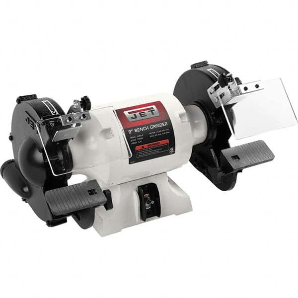 Jet - Bench Grinders & Buffers Machine Type: Bench Grinder Wheel Diameter (Inch): Accepts 8 - Exact Tooling