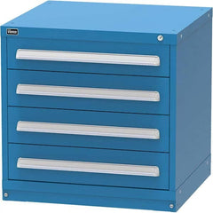 Vidmar - 4 Drawer Bright Blue Steel Modular Storage Cabinet - Exact Tooling