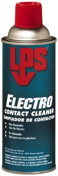 LPS - 14 Ounce Aerosol Contact Cleaner - 22 kV Dielectric Strength, Nonflammable, Plastic Safe - Exact Tooling