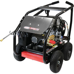 Simpson - Gas, 22.1 hp, 5,000 psi, 5 GPM, Cold Water Pressure Washer - Comet Triplex, 50' x 3/8" Hose - Exact Tooling