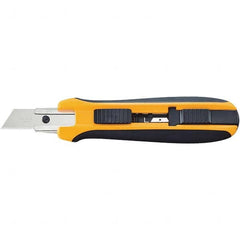 Olfa - Utility Knives, Snap Blades & Box Cutters; Type: Retractable Utility Knife ; Blade Type: Retractable ; Number of Blades Included: 1 ; Number of Blades: 1 ; Color: Yellow & Black ; Number of Points: 1 - Exact Tooling