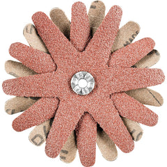 PFERD - Sanding Stars; Abrasive Type: Coated ; Abrasive Material: Aluminum Oxide ; Star Diameter (Inch): 3-1/8 ; Grit: 60 ; Grade: Coarse ; Connector Type: Arbor - Exact Tooling