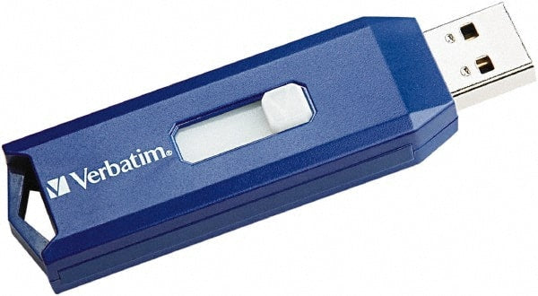 Verbatim - 8GB Blue Flash Drive - Use with Windows 2000, Windows XP, Vista, Windows 7, Mac OS 9.x or higher, Linux Kernel 2.6x or higher - Exact Tooling