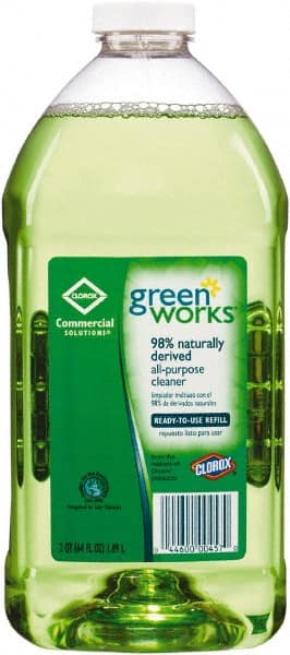 Green Works - 64 oz Bottle All-Purpose Cleaner - Liquid, Original - Exact Tooling
