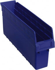 Quantum Storage - 17-7/8" Deep, Blue Polypropylene Hopper Shelf Bin - 8" High x 4-3/8" Wide x 17-7/8" Long - Exact Tooling