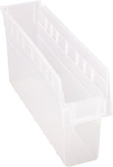 Quantum Storage - 17-7/8" Deep, Clear Polypropylene Hopper Shelf Bin - 8" High x 4-3/8" Wide x 17-7/8" Long - Exact Tooling