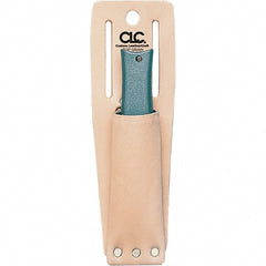 CLC - Knife Holster with 1 Pocket - Leather, Natural (Color), 2" Wide x 6" High x 1-1/4" Deep - Exact Tooling