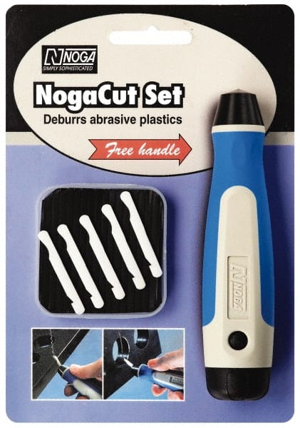 Noga - 11 Piece Ceramic Blade Hand Deburring Tool Set - CR6000, CR6100 Blades, For Parting Line Flash, Straight Edge, Surface Scraping - Exact Tooling