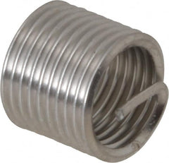 Recoil - M8x1.00 Metric Fine, 12" OAL, Free Running Helical Insert - 9-3/8 Free Coils, Tanged, Stainless Steel, 1-1/2D Insert Length - Exact Tooling