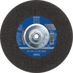 PFERD - Depressed-Center Wheels; Hole Thread Size: 5/8-11 ; Connector Type: Arbor ; Wheel Type Number: Type 27 ; Abrasive Material: Aluminum Oxide ; Maximum RPM: 6600.000 ; Grit: 46 - Exact Tooling