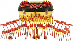 Wiha - 80 Piece Insulated Hand Tool Set - Comes in Molded Case - Exact Tooling