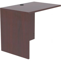 ALERA - Woodgrain Laminate Return/Bridge Shell Desk - 35" Wide x 23-5/8" Deep x 29-5/8" High, Mahogany - Exact Tooling