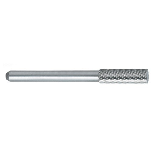 SC-52 -4mm × 12mm LOC × 6mm Shank × 50mm OAL Pointed Tree Carbide Medium Right Hand Spiral Burr - Exact Tooling
