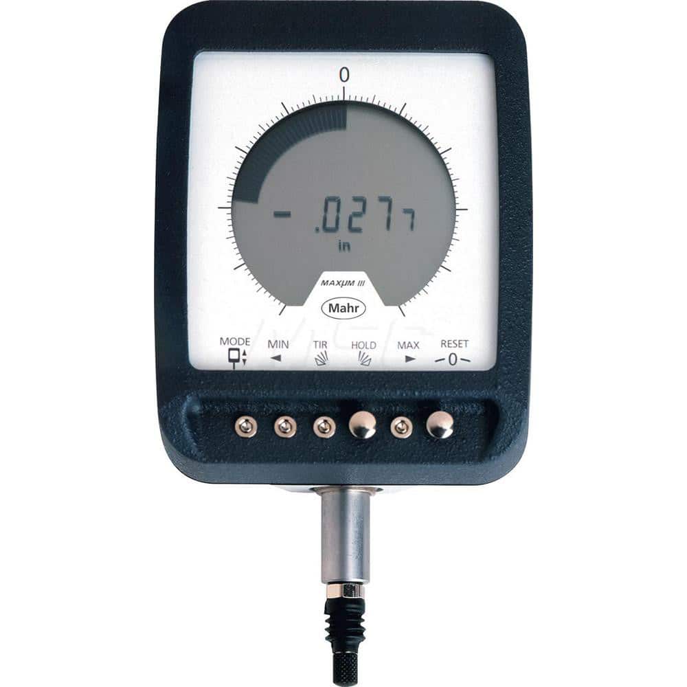 Mahr - Electronic Drop Indicators; Minimum Measurement (Decimal Inch): -0.1000 ; Minimum Measurement (Inch): -0.1000 ; Minimum Measurement (mm): -1.99 ; Maximum Measurement (Inch): 0.1 ; Maximum Measurement (mm): 1.99 ; Resolution (Decimal Inch): 0.0001; - Exact Tooling