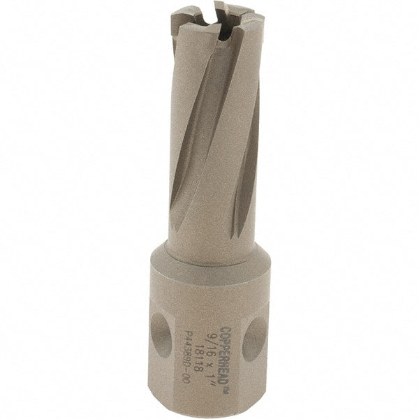 Hougen - 9/16" Diam x 1" Deep Carbide-Tipped Annular Cutter - Exact Tooling