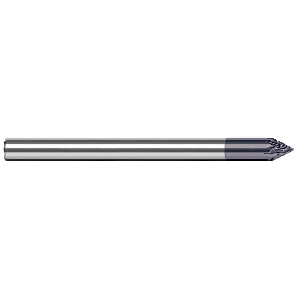 Harvey Tool - 1/4" Cut Diam, 1/4" Shank Diam, Solid Carbide Double Cut Flat Burr - Exact Tooling