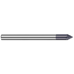 Harvey Tool - 1/4" Cut Diam, 1/4" Shank Diam, Solid Carbide Double Cut Flat Burr - Exact Tooling