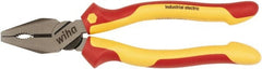 Wiha - 8" OAL, 1-13/16" Jaw Length, 1-5/32" Jaw Width, Insulated Slip Joint Pliers - Combination Pliers Tool - Exact Tooling