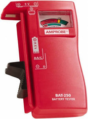 Amprobe - 0.9 VAC to 9 VAC, Battery Tester - Analog Display - Exact Tooling