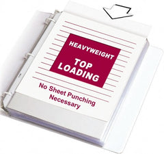 C-LINE - 100 Piece Clear Sheet Protectors-Ring Binder - 11.188" High x 9.172" Wide - Exact Tooling