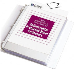 C-LINE - 100 Piece Clear Sheet Protectors-Ring Binder - 11.188" High x 9.172" Wide - Exact Tooling