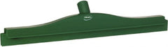 Vikan - 20" Rubber Blade Floor Squeegee - Double Edge, Green, Plastic Holder - Exact Tooling