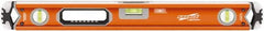SAVAGE by SWANSON - 24" Long 3 Vial Box Beam Level - Aluminum, Orange - Exact Tooling