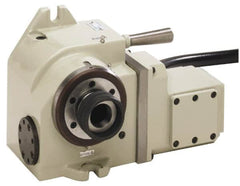 Yuasa - 4 Spindle, 66.6 Max RPM, 1.35 hp, Horizontal & Vertical CNC Collet Rotary Indexer - 7 kg (15 Lb) Max Horiz Load, 150.11mm Centerline Height - Exact Tooling