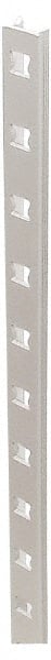 Sugatsune - 99 Lb Capacity, Anodized Satin Aluminum, Single Slot Shelf Mortise Mount Bracket - 1/4" Long, 71-21/32" High, 1/2" Wide - Exact Tooling