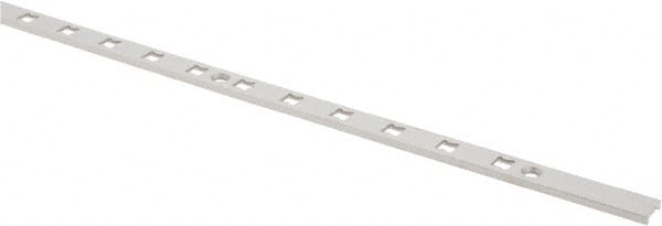 Sugatsune - 99 Lb Capacity, Anodized Satin Aluminum, Single Slot Shelf Surface Mount Bracket - 1/4" Long, 102-3/8" High, 1/2" Wide - Exact Tooling