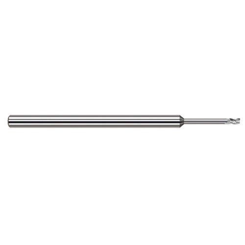 Variable Helix End Mills for Aluminum Alloys - 0.0780″ (5/64″) Cutter Diameter × 0.1180″ Length of Cut × 0.4060″ (13/32″) Reach Carbide Square End Mill for Aluminum Alloys, 3 Flutes - Exact Tooling