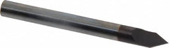 Value Collection - 1/4" Diam x 0.216" Length of Cut, 1/4" Shank Diam, 60° Included Angle, Solid Carbide, Conical Point Engraving Cutter - 2-1/2" Overall Length, Right Hand Cut, AlTiN Coated - Exact Tooling