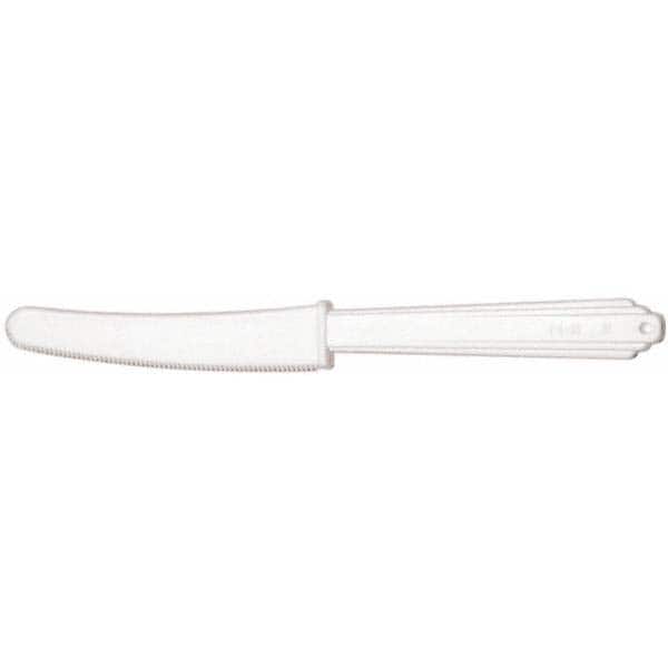 Ability One - Paper & Plastic Cups, Plates, Bowls & Utensils; Breakroom Accessory Type: Plastic Knife ; Breakroom Accessory Description: H-DUTY PLASTIC KNIFE,Type3,White - Exact Tooling