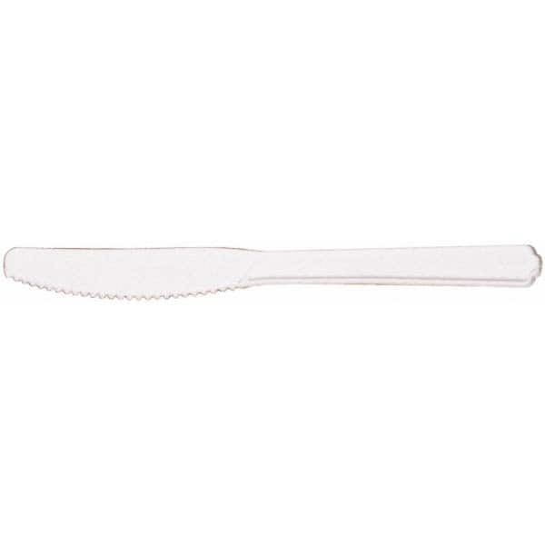 Ability One - Paper & Plastic Cups, Plates, Bowls & Utensils; Breakroom Accessory Type: Plastic Knife ; Breakroom Accessory Description: PLASTIC KNIVES,Med-Wt,White,1000ct - Exact Tooling