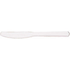 Ability One - Paper & Plastic Cups, Plates, Bowls & Utensils; Breakroom Accessory Type: Plastic Knife ; Breakroom Accessory Description: PLASTIC KNIVES,Med-Wt,White,1000ct - Exact Tooling