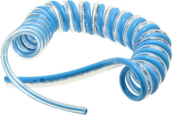 Advanced Technology Products - 5/32" ID x 1/4" OD, 15/32" Wall Thickness, Polyurethane Tube - Light Blue & Clear, 140 Max psi, 98 Shore A Hardness - Exact Tooling
