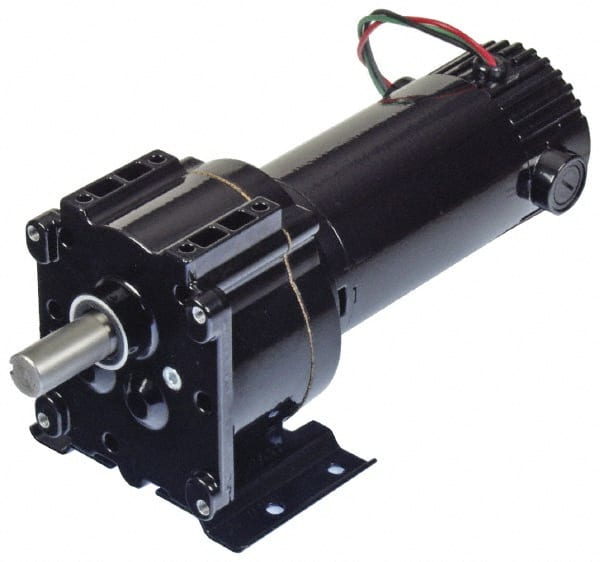 Bison Gear - 90 VDC, 5.9 RPM, 329.1:1 Gear Ratio, Parallel Gearmotor - 183 Torque, 1/20 hp, TENV Enclosure - Exact Tooling