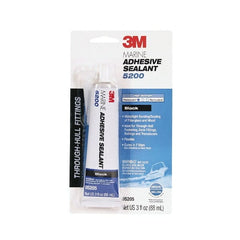 3M - 3 oz Tube Black Polyurethane Marine Adhesive Sealant - 190°F Max Operating Temp, 48 hr Tack Free Dry Time - Exact Tooling