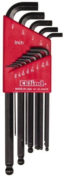 Eklind - 13 Piece L-Key Ball End Hex Key Set - Exact Tooling
