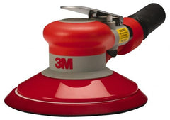 3M - 12,000 OPM, 17 CFM Air Consumption, 90 psi Air Pressure, Palm Air Orbital Sander - Round Pad, 3/8" Inlet - Exact Tooling